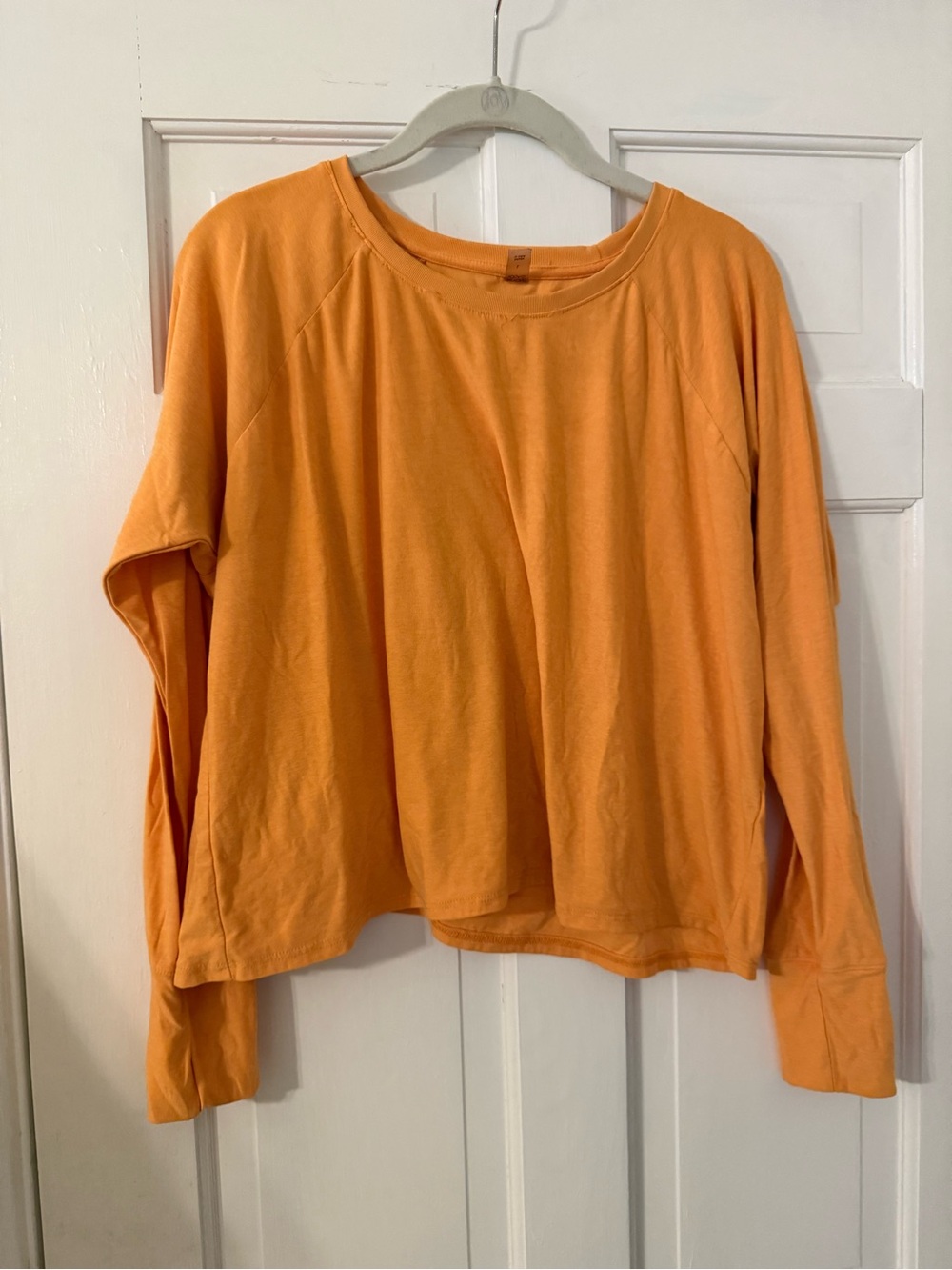 Beyond Yoga Lightweight Long-Sleeve Crew in Orange